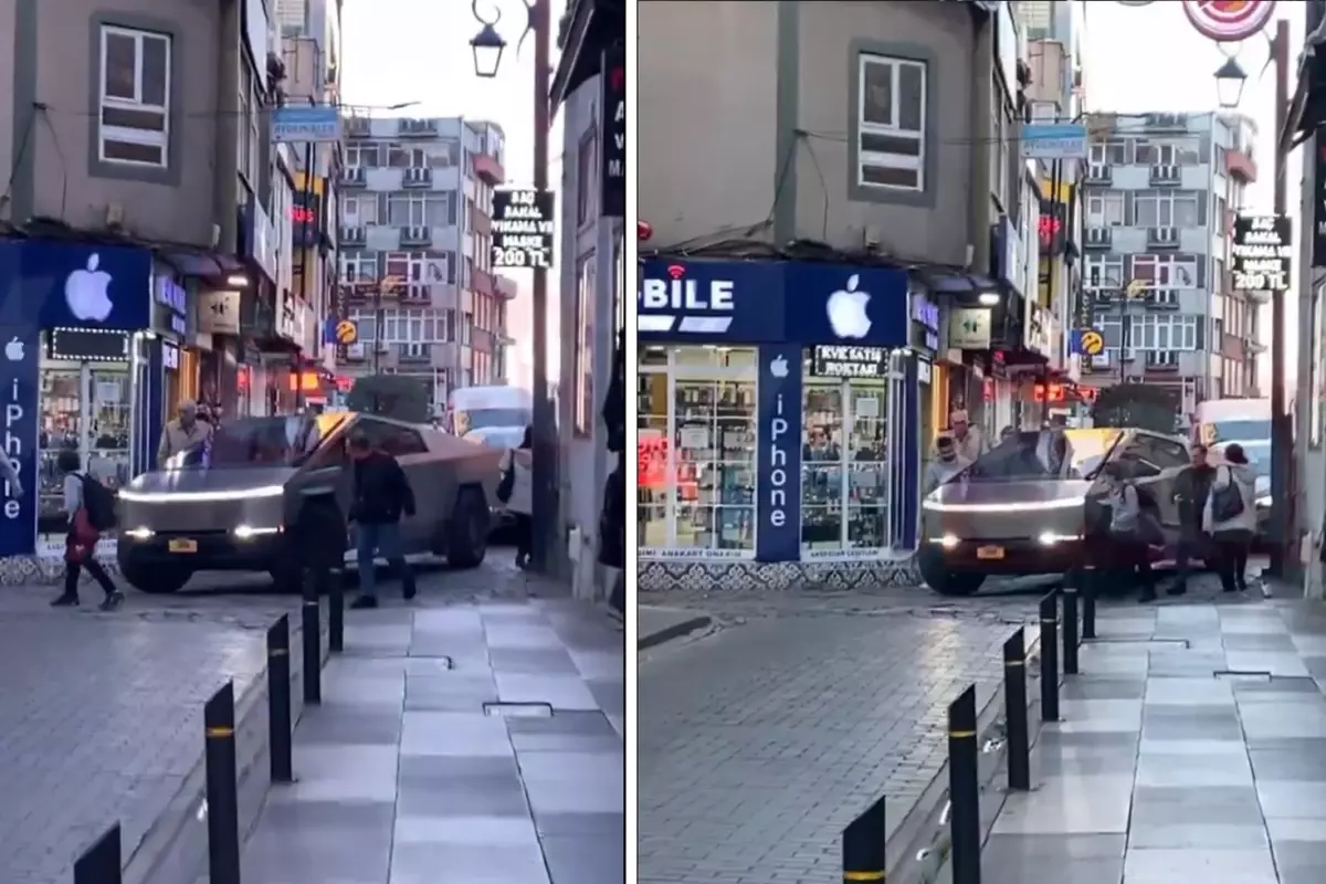 Tesla’nın Cybertruck’ı Türkiye’de ilk kez Trabzon sokaklarında görüldü