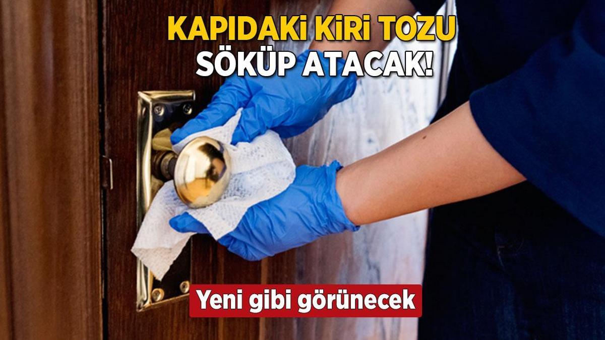 Ahşap kapıdaki kiri tozu söküp atıyor! Birkaç fıs yeter, yeni gibi görünecek