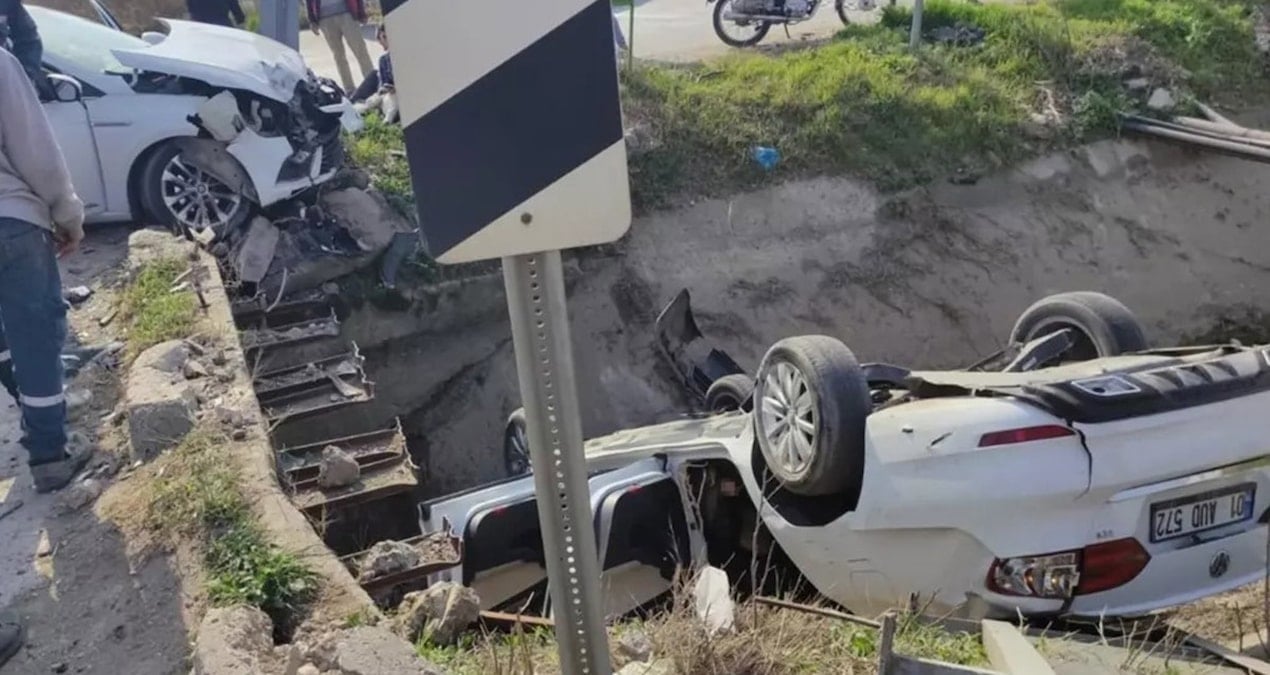 Mersin’de araç kanala devrildi: 1 ölü, 3 yaralı