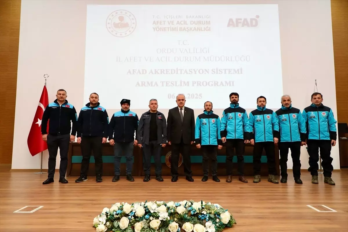 Ordu’da Arama Kurtarma Ekiplerine Armaları Teslim Edildi