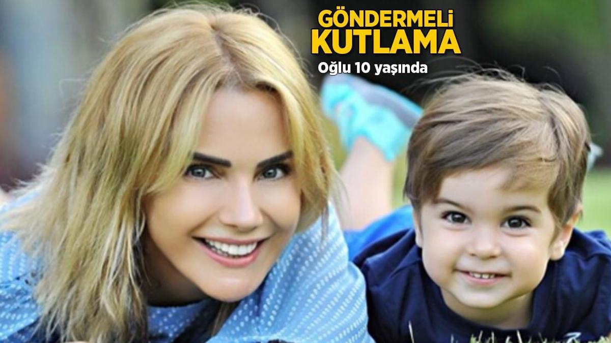 Ece Erken’in oğlu 10 yaşında! Göndermeli doğum günü kutlaması